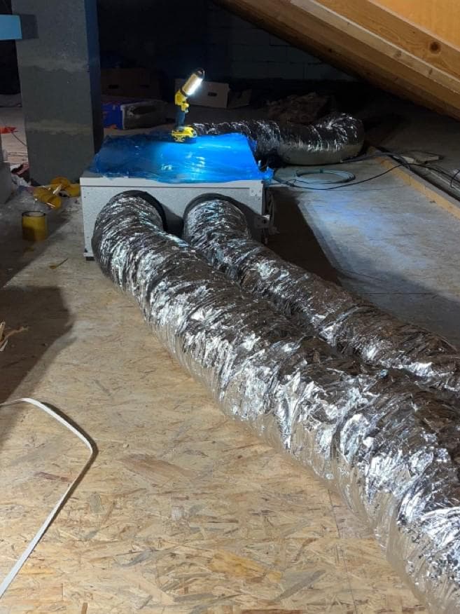 Rekuperačná jednotka Flexit Nordic CL3 a rozvody